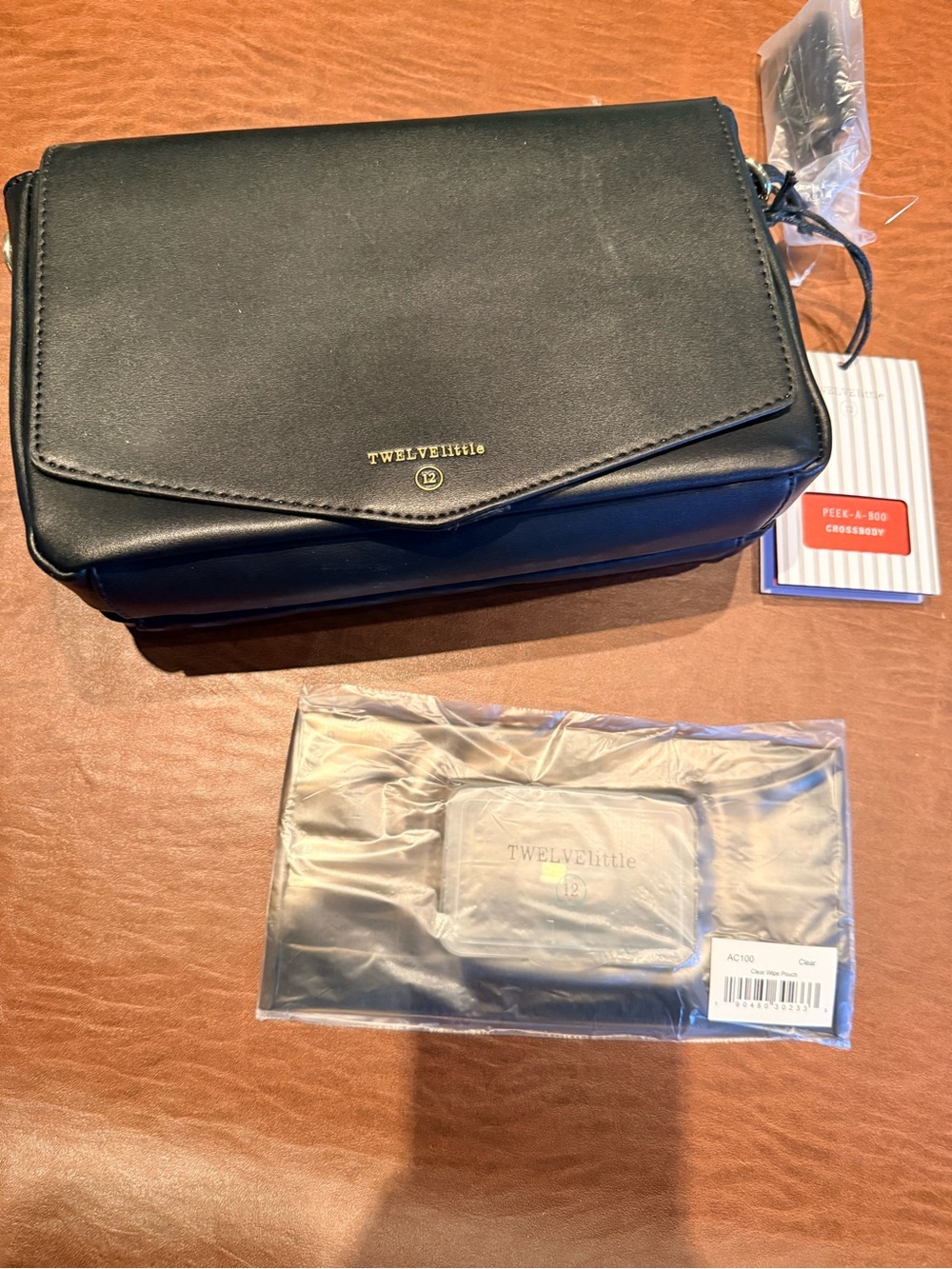 TWELVElittle Black Crossbody Bag  diaper bag NWT